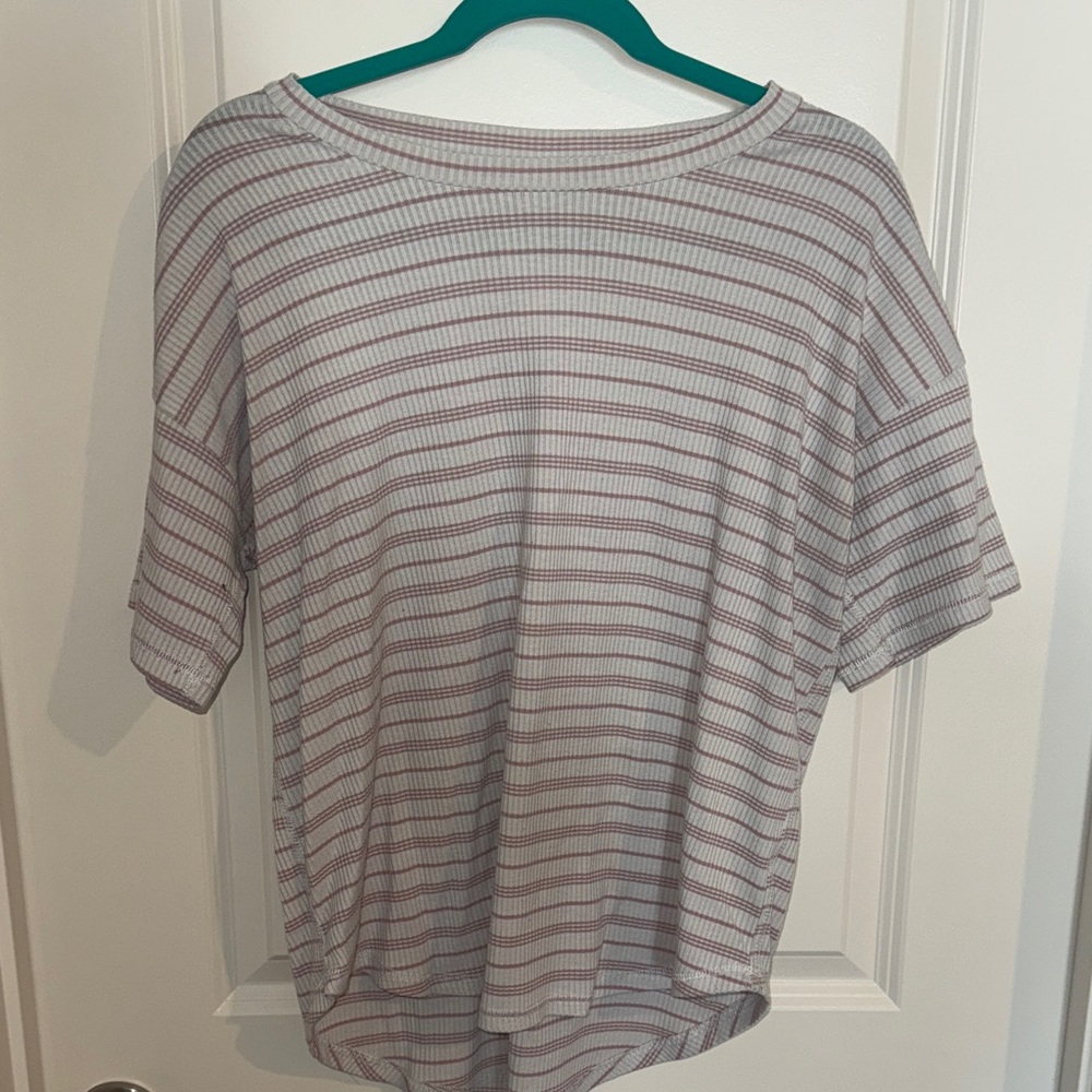 Striped Short Sleeve Tee - Red and White